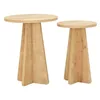 Image de Calicosy Lot De 2 Tables Basses Décor Bois Chêne Saphir H50 Cm - Mushroom - en Panneaux De Particules - Style Contemporain - pour Salon - L40 X l40 X H510 Cm