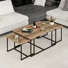 Image de Wooden Art - 3 Tables gigogne Levada noyer OS