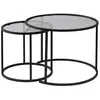 Image de CONCEPT1 Ensemble 2 noir gris 60 + 42 noir 60 x 60 x h43cm 706CLN1142