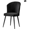 Image de Wooden Art - 4 Chaises Rubi noires - 52x85x42 cm OS