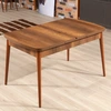 Image de Homitis - Table à manger extensible Barok noyer - 132x80x78.5 cm OS