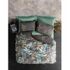 Image de Parure de lit - 1 housse de couette 220 x 240 cm + 2 taies doreiller 60 x 60 cm - Satiné 100% coton - Menthe