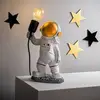 Image de Opviq Lampe à poser Astronaut-1, blanche, polyester, hauteur 32 cm