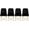 Image de Homitis - 4 Chaises Madrid noires - 50x90x49 cm OS