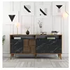 Image de CONCEPT1 Milan noyer marbre noir 160 x 35 x 78cm 845HCT5334
