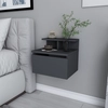 Image de Wooden Art - Table de chevet Alice anthracite - 39.8x31.9x35 cm OS