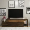 Image de Esprit Living - Meuble TV Beliz noyer - 192x53x37 cm OS