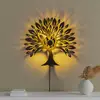 Image de Opviq Applique murale Heart Tree V2, noir, métal, fiche, interrupteur