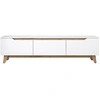 Image de Homitis - Meuble TV D1-2472 noyer blanc - 180x48.6x35 cm OS