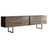 Image de Calicosy Meuble TV 2 Portes Rabattables L180 Cm - Luxe - en Panneaux De Particules - Style Contemporain - pour Salon - L180 X l30 X H50 Cm