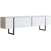 Image de Calicosy Meuble TV 2 Portes Rabattables L180 Cm - Luxe - en Panneaux De Particules - Style Contemporain - pour Salon - L180 X l30 X H50 Cm