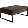 Image de Wooden Art - Table basse Luxe noyer/noir - 90x60x40 cm OS