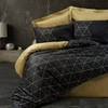 Image de Elizabed - Parure housse de couette Veta doré/noir 240x220 cm