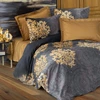 Image de Elizabed - Parure housse de couette Jadira anthracite/beige 240x220 cm