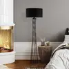 Image de Opviq Lampe sur pied Tall 13470, noir, toile, hauteur 175 cm
