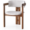 Image de Wooden Art - Chaise co crème/noyer - 58x76x49 cm OS