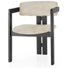 Image de Wooden Art - Chaise CO gris clair/noir - 58x76x49 cm OS