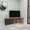 Image de Wooden Art - Meuble TV Termera pin/anthracite - 48.6x135x67.7 cm OS