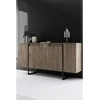 Image de Wooden Art - Buffet Luxe noyer/noir - 160x35x80 cm OS