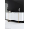 Image de Wooden Art - Buffet Luxe blanc/doré - 160x35x80 cm OS
