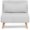 Image de CONCEPT1 Daddy pliant simple tissu Teddy gris 80 x 80 x h79 859FTN2831