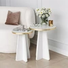 Image de Homitis - 2 Tables basses Mushroom doré/blanc OS