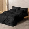 Image de En Vogue - Parure housse de couette Plaid noire 240x220 cm