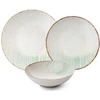 Image de Mioli - Service de table en Porcelaine crème/vert- 24 pièces OS