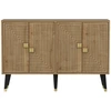 Image de Wooden Art - Console Ahart saphir/chêne - 120x80x30 cm OS