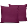 Image de En Vogue - 2 Taies d'oreiller en coton violettes 60x60 cm