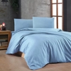 Image de En Vogue - Parure housse de couette unie bleue 240x220 cm