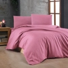 Image de En Vogue - Parure housse de couette unie rose 240x220 cm