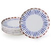 Image de Mioli - 6 Assiettes à dessert en Grès céramique blanc mat - 22 cm OS