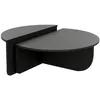 Image de Vente-unique - Lot de 2 Tables Basses - Noir - ALOEVA