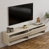 Image de Wooden Art - Meuble TV Arges travertin - 141x31x30 cm OS