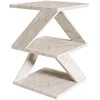 Image de Hanah Home - Table d'appoint Albeni travertin - 29.6x54.2x29.6 cm OS