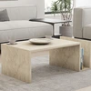 Image de Wooden Art - Table basse Memo travertin - 86.8x32.4x50 cm OS