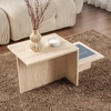 Image de Wooden Art - Table basse Harmony travertin - 80x40x40 cm OS