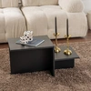 Image de Homitis - Table basse Harmony bois noir - 80x40x40 cm OS