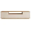 Image de Vente-unique - Meuble TV avec 3 Portes et 1 Niche - Beige et Naturel - LOTULA