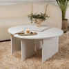 Image de Wooden Art - Duo de tables basses Moira natural white - 90x41 cm OS