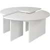 Image de Table basse - MOIRA - Ronde - Blanc Naturel - 90 x 90 x 41 cm