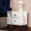 Image de Homitis - Table de chevet Glimmer marbre freesia/noir - 45.2x50x29.5 cm OS