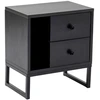Image de Hanah Home - Table de chevet Glimmer bois noir/noir - 45.2x50x29.5 cm OS