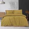 Image de Mijolnir - Parure housse de couette en satin de coton Elegant moutarde 240x220 cm
