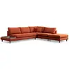 Image de CONCEPT1 Tulip angle droit avec pouf orange 314 x 95 x h76 560ARE1250