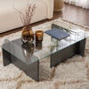 Image de Homitis - Table basse Flavio anthracite - 105x30x65 cm OS