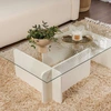 Image de Homitis - Table basse Flavio bois blanc - 105x30x65 cm OS