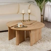 Image de Homitis - Duo de tables basses Moira chêne - 41xØ90 cm OS