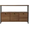 Image de CONCEPT1 Solace noyer noir 120 x 29,5 x 77cm 241NRD1343